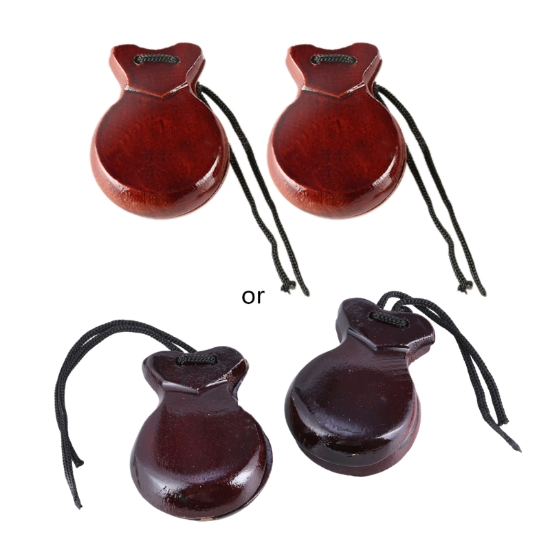 Musical Instrument Clapper - Castanets españoles de madera para niños,