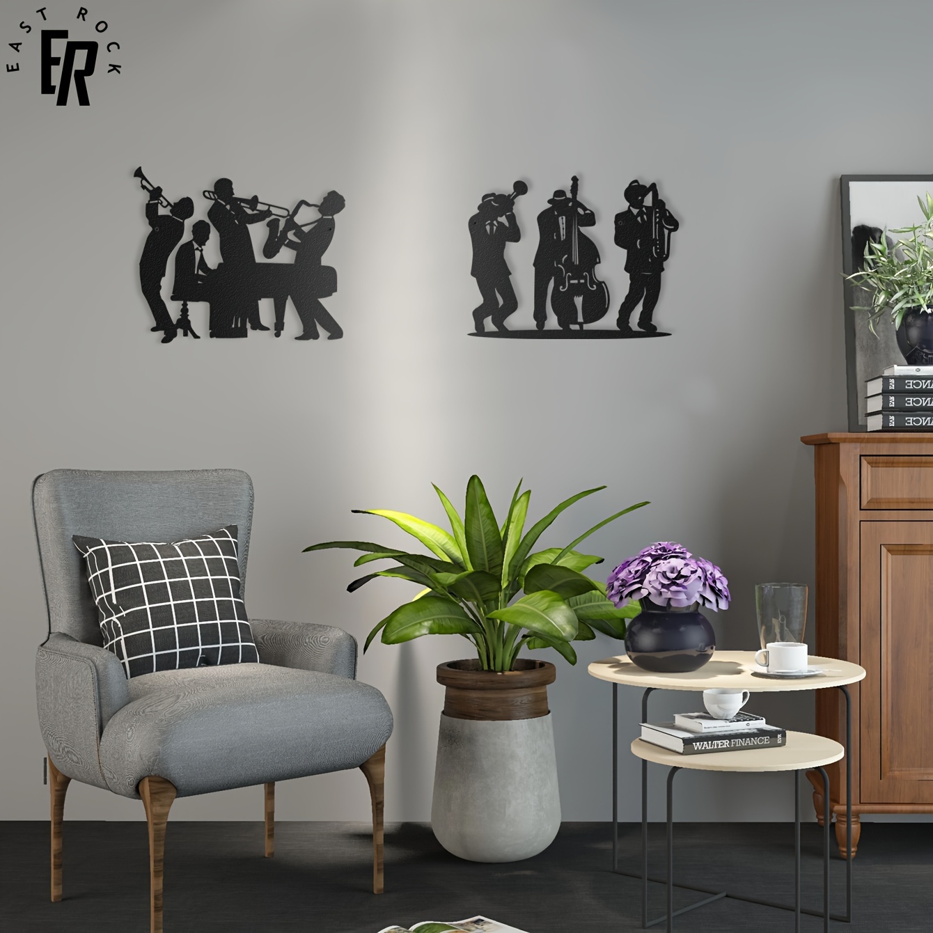 Musical Instrument Logo - Decoración de Pared con Silueta de