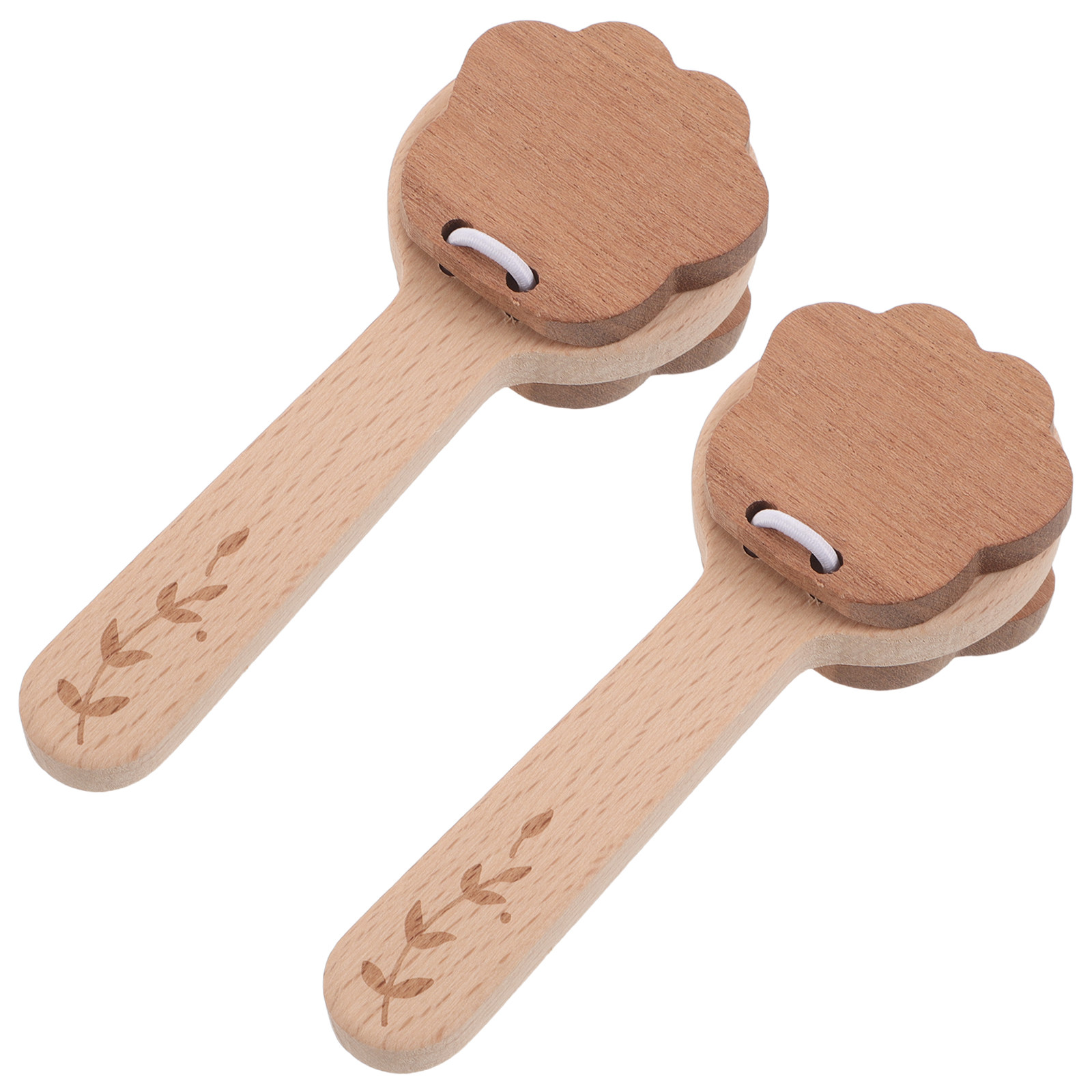 Musical Instrument Clapper - 2 Piezas de Castañuelas de Madera