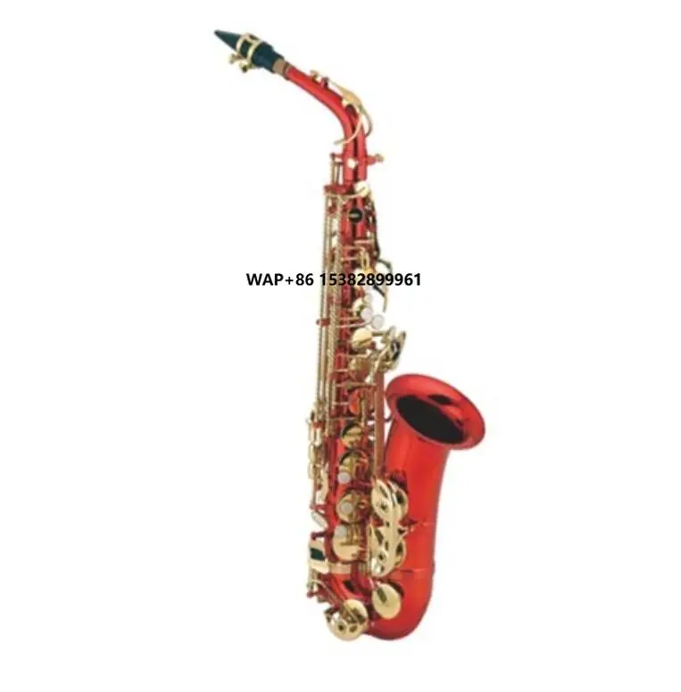 Musical Instrument Logo - Saxofón Alto Profesional de Color Rojo,