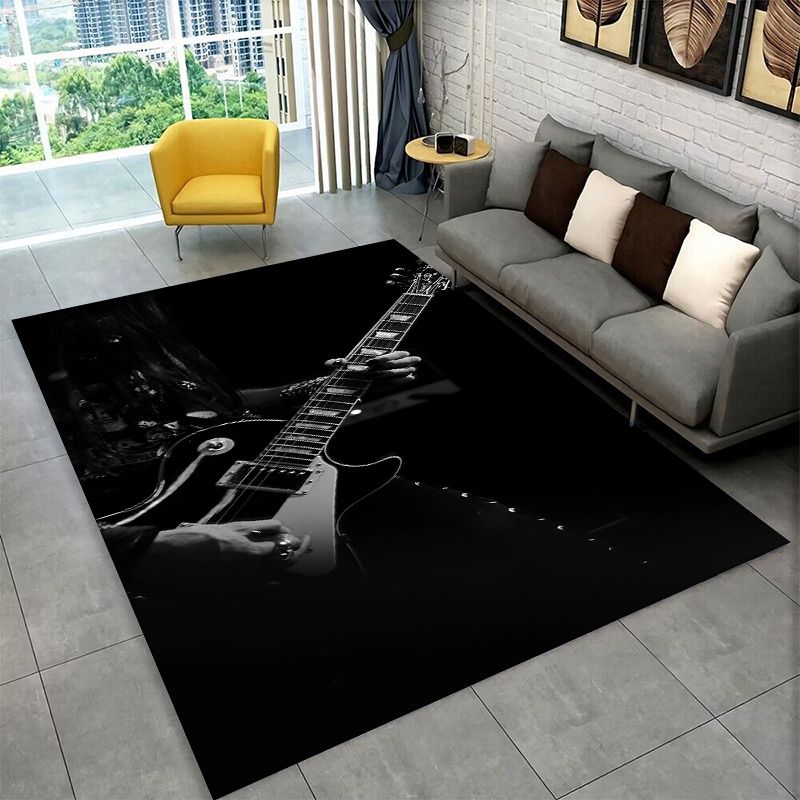 Musical Instrument Logo - Alfombra Antideslizante con Logotipo de Guitarra