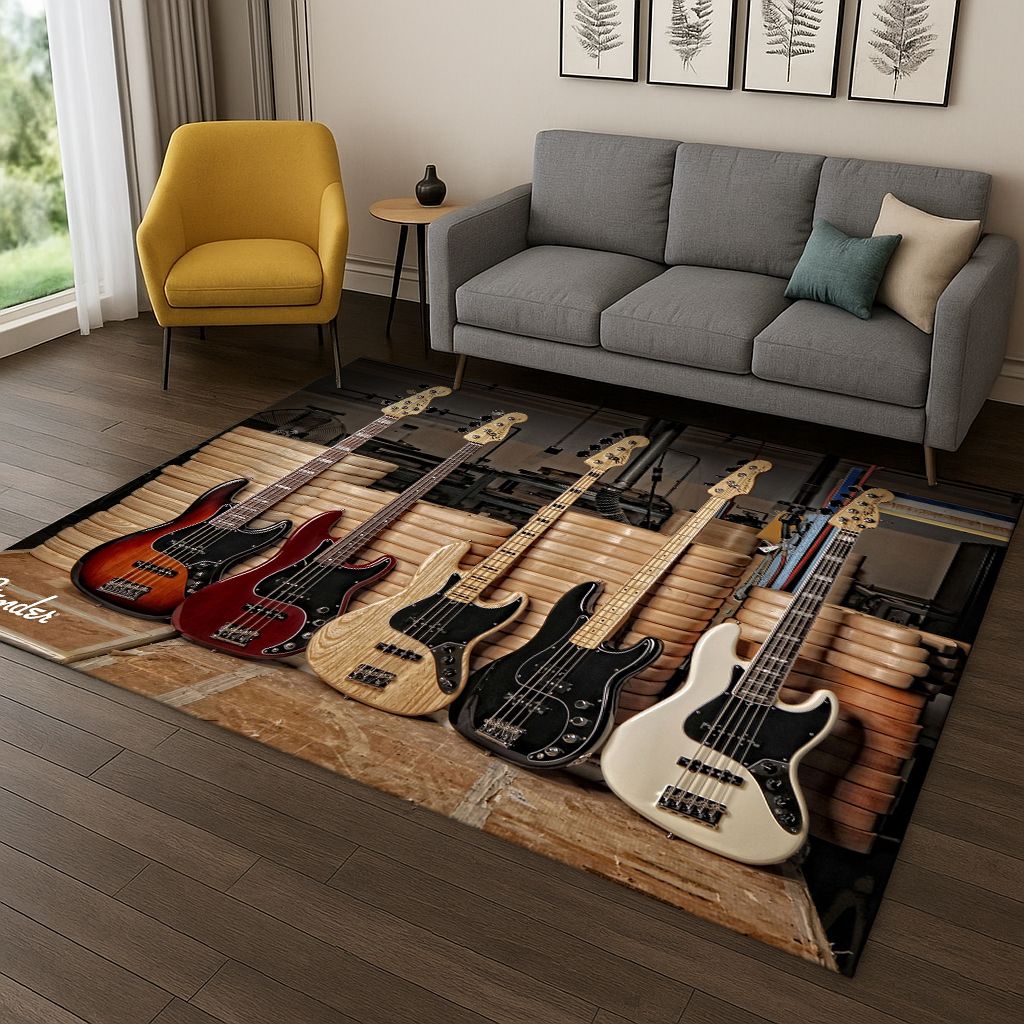 3D Fender guitarra bajo instru - Musical Instrument Logo reseña y precio