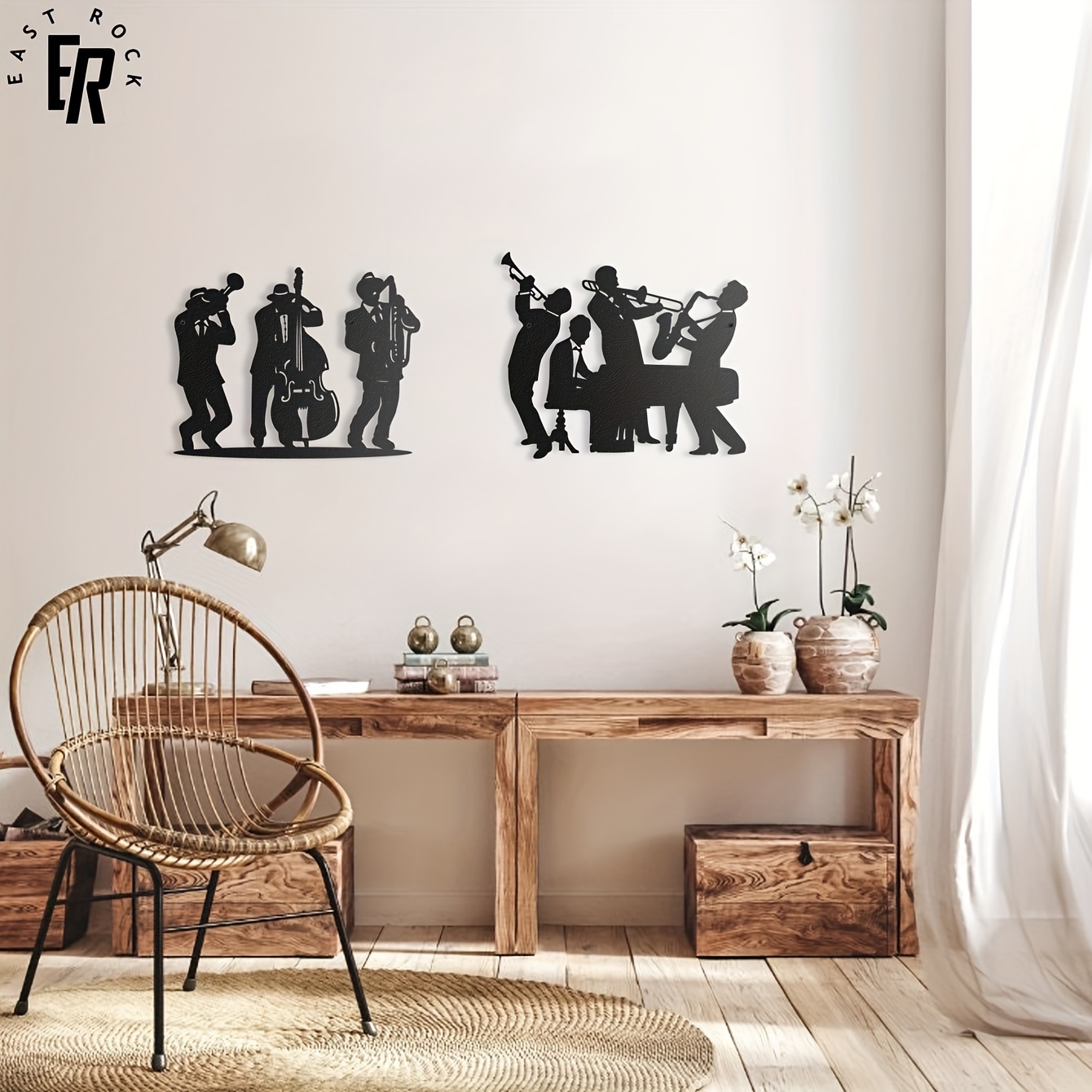 Decoración de Pared con Siluet - Musical Instrument Logo reseña y precio