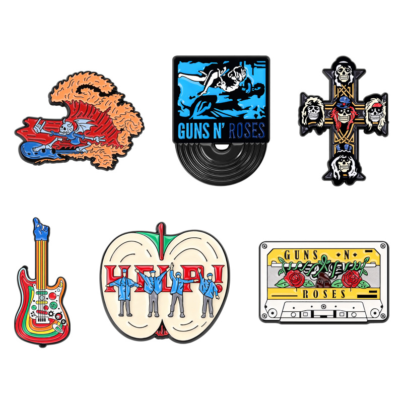 Pins de esmalte personalizados - Musical Instruments Cartoon reseña y precio