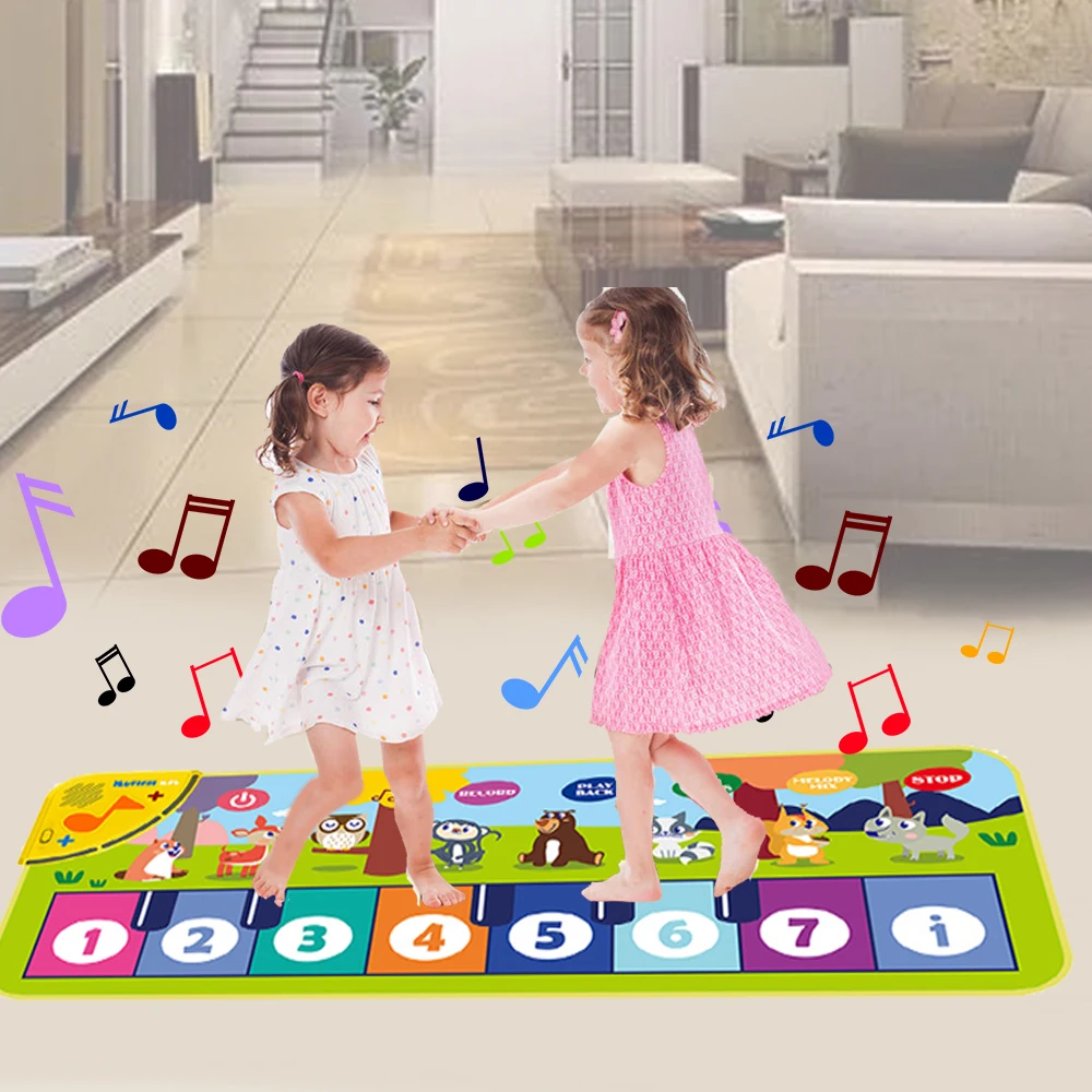 Estera de Piano para niños peq - Musical Instruments Cartoon reseña y precio
