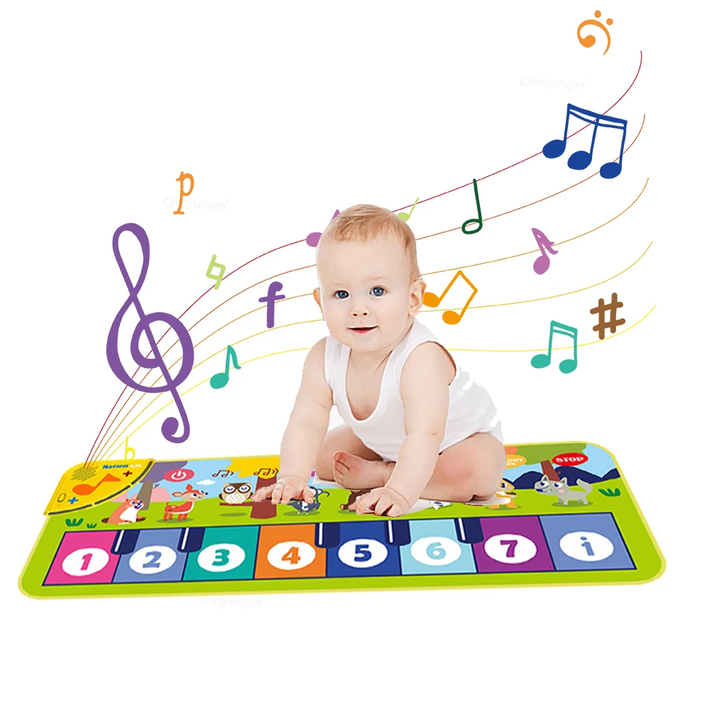Estera de Piano para niños peq - Musical Instruments Cartoon reseña y precio