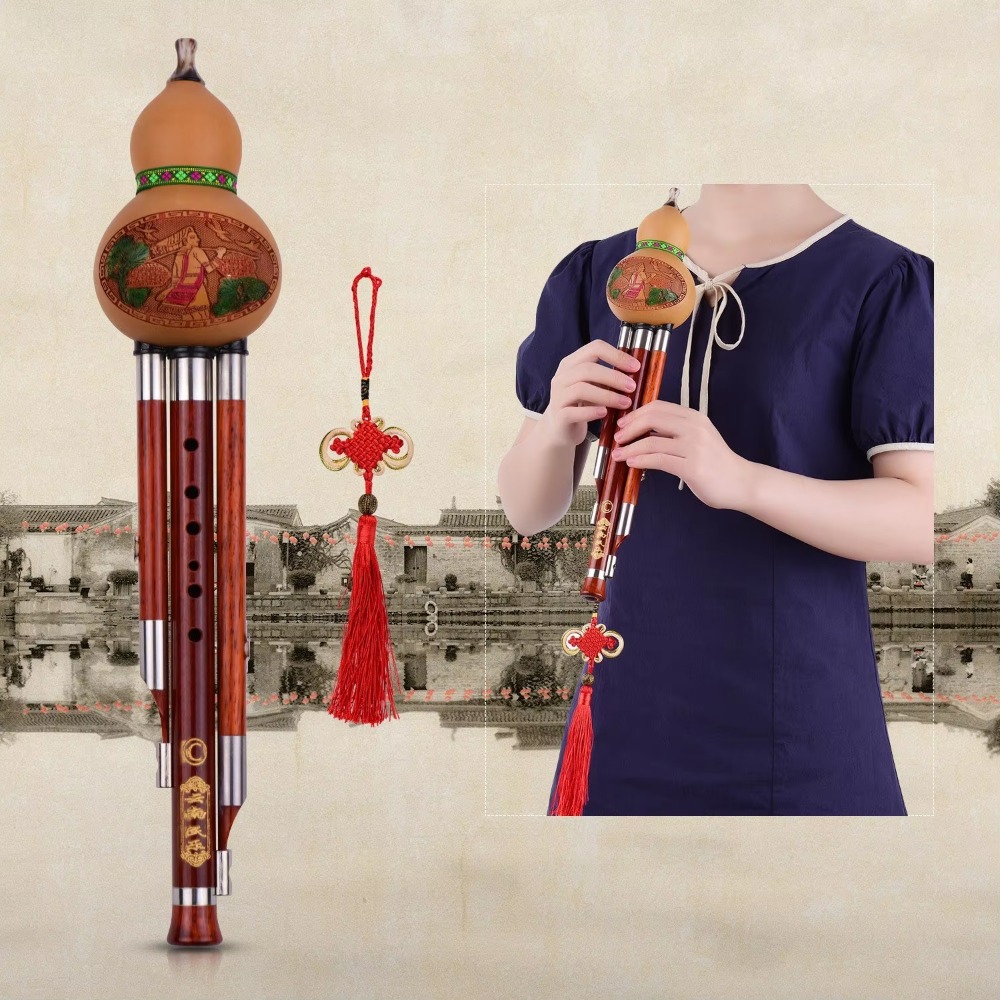 Flauta de calabaza Hulusi de 3 - A Musical Instrument With Keys reseña y precio