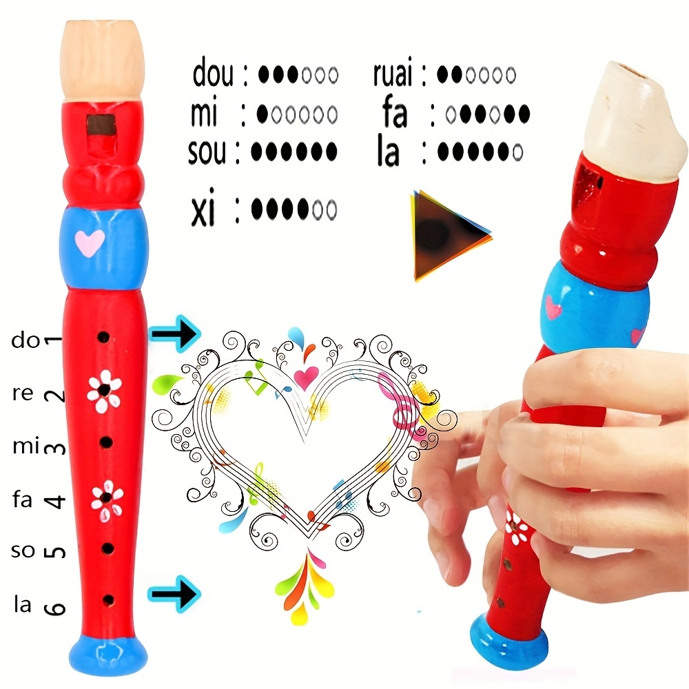 Flauta de Madera de 6 Orificio - Musical Instruments Cartoon reseña y precio