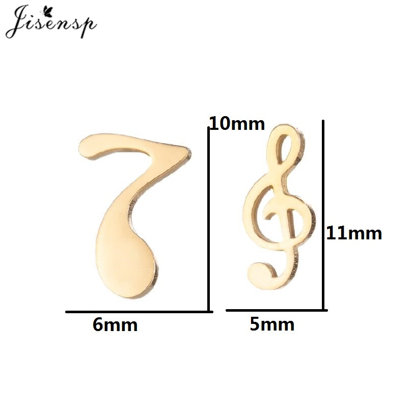 Pendientes de Acero Inoxidable - Musical Instruments Cartoon reseña y precio