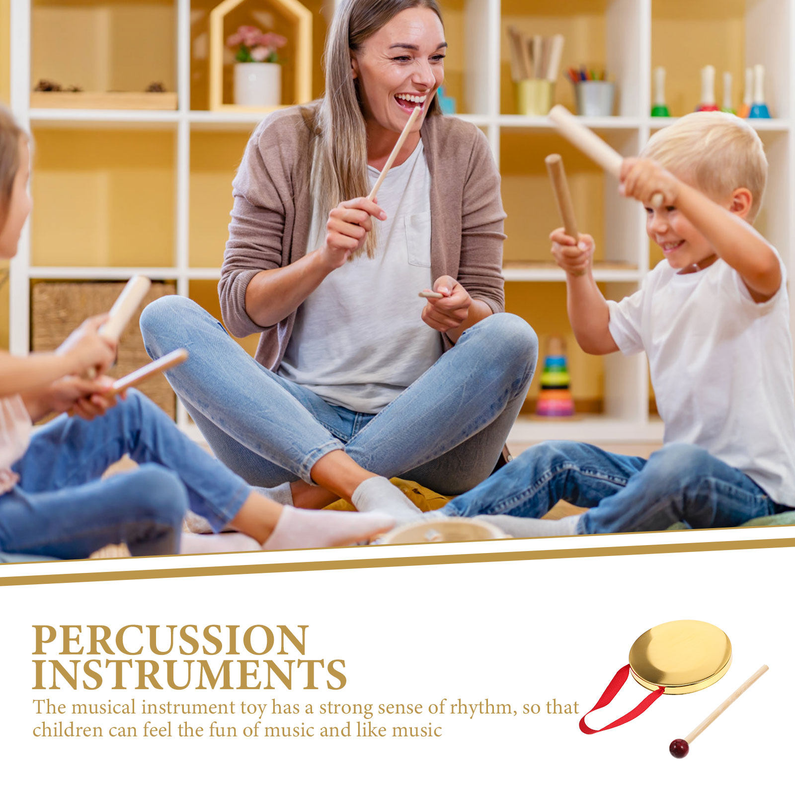 1 Juego de gongs de mano, inst - Musical Instrument Gong reseña y precio