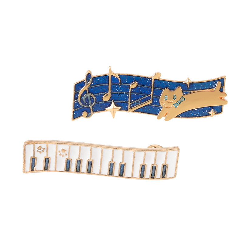 Juego de 2 broches de esmalte  - Musical Instrument Jewelry reseña y precio