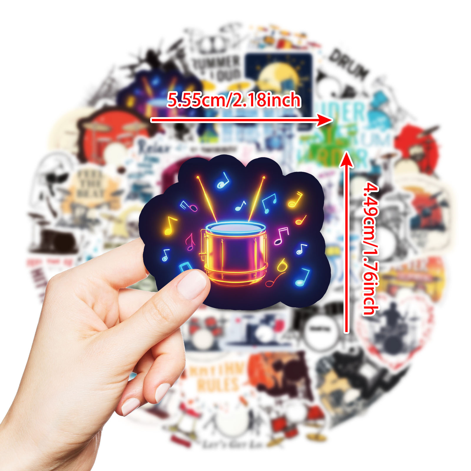 10/50 Uds. Pegatinas de dibujo - Musical Instruments Cartoon reseña y precio